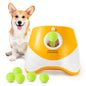 MEKAPLE Dog Ball Thrower Launcher Automatic Ball Launcher with 6 Mini Tennis Balls Interactive Dog Toys Indoor Outdoor Ball Thrower Machine for Small Dogs with 3 Distance Settings